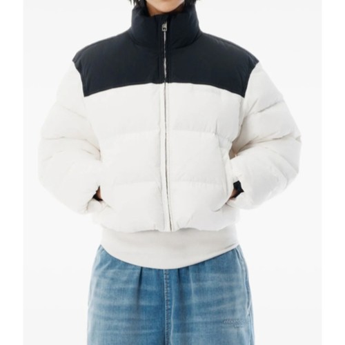ALEXANDER WANG 女士时尚短款拼色立领羽绒服银泰百货 301574
