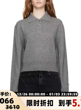 RECTO 秋冬新款女士羊毛混纺POLO领针织衫银泰百货