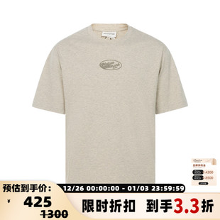 圆领休闲短袖 MAISON 字母刺绣图案男士 春季 T恤银泰百货 KITSUNE
