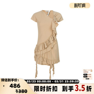 不规则纯色迷你连衣裙银泰百货 女士休闲时尚 Cello Sonata春季