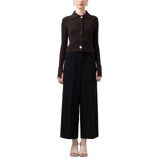 【折扣】INSPIRE STORIES 女士西裤休闲长裤羊毛九分阔腿裤