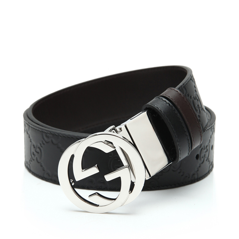 GUCCI/¹Å³ÛţƤ²ÄÖÊË«Glogoѹ»¨/¹âÃæÁ½ÃæÓÃÄÐÊ¿Ñü´ø
