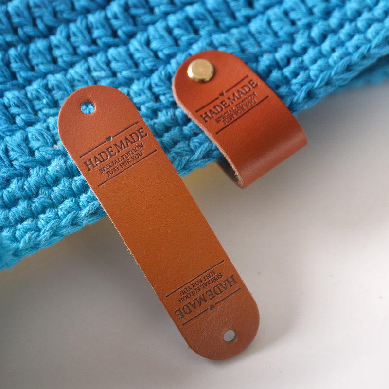 真皮手工皮标手工围巾handmade