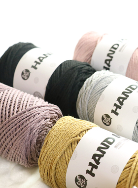 奇织妙想 ins圆股空心棉线150g手工diy钩针编织包包帽坐垫材料2mm