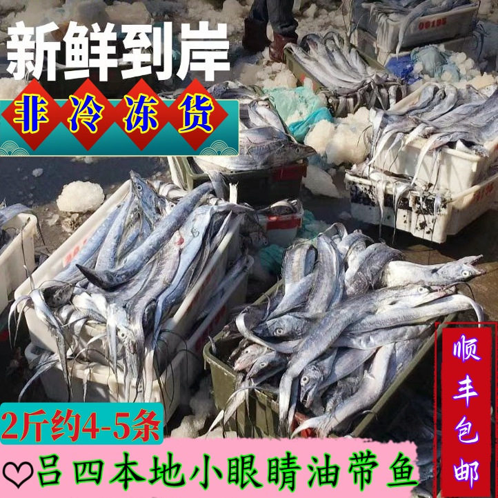 吕四海鲜新鲜带鱼小眼睛油带鱼 海鲜水产老鹰带 2斤约4条顺丰包邮,水产肉类/新鲜蔬果/熟食,带鱼,淘宝优惠券,粉丝福利购,淘宝优惠卷