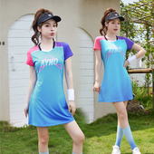 尼短袖 速干网球韩国尤衣运动大码 连衣裙服 女运动男新款 羽毛球套装