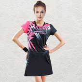 韩国网乒排球衣 运动速干团购定制比赛连衣裙短袖 羽毛球服套装 新款