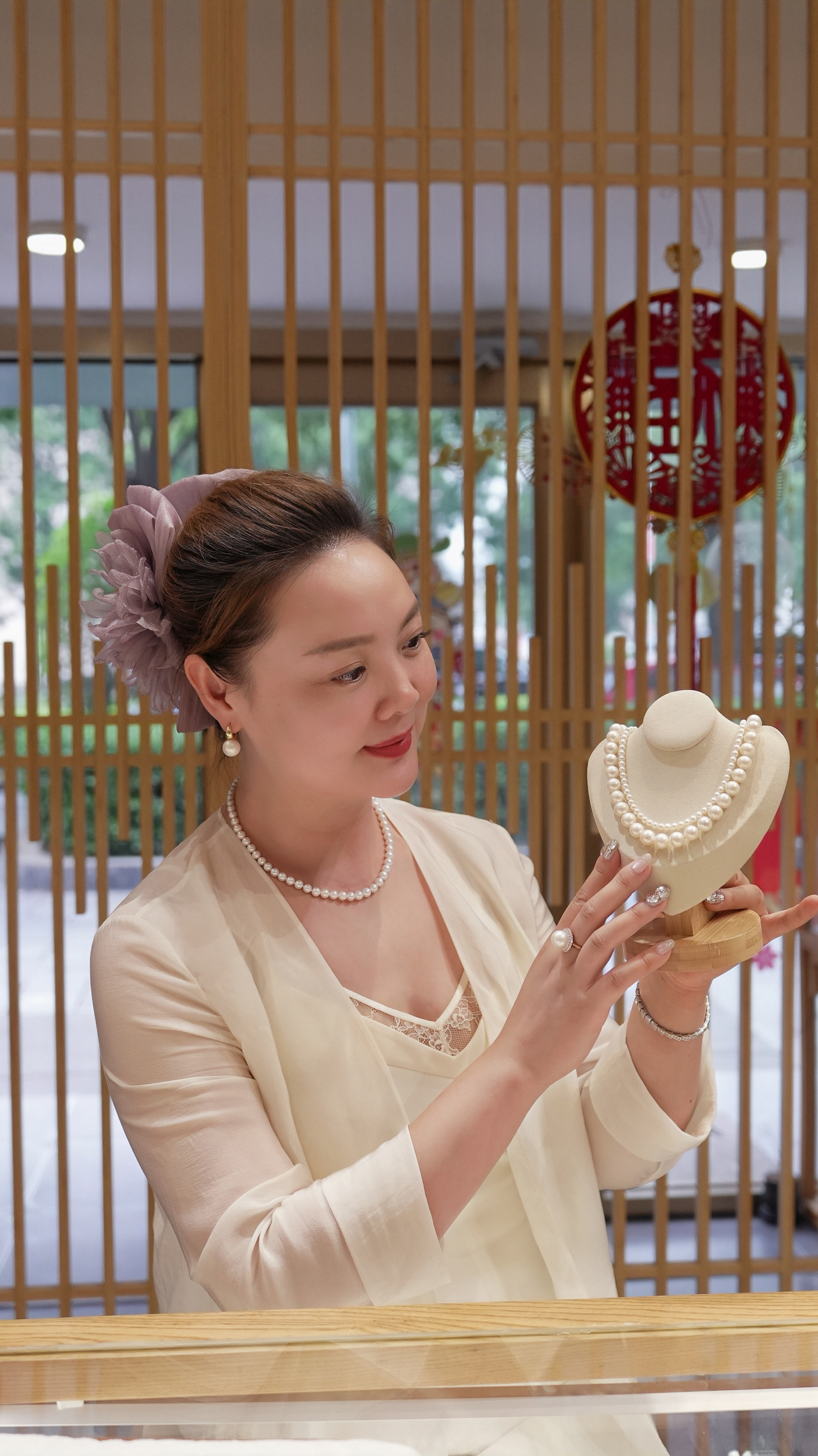 【限量亮光】淡水珍珠项链送妈妈/女友礼盒装『蓝魔珠宝』