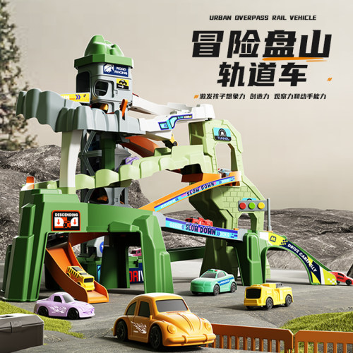 Electric obstacle course adventure track car toy children's