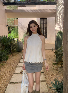 AELYNN高级感气质挂脖吊带背心