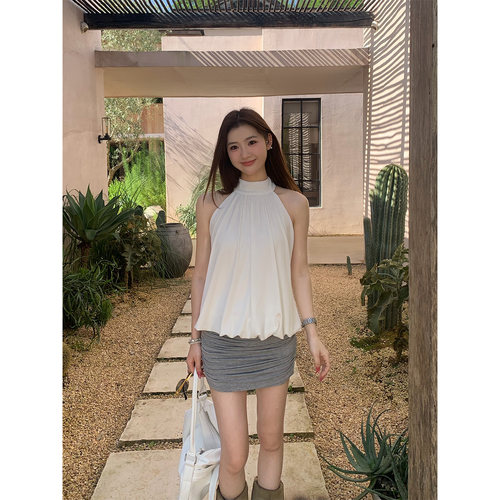 AELYNN高级感气质挂脖吊带背心