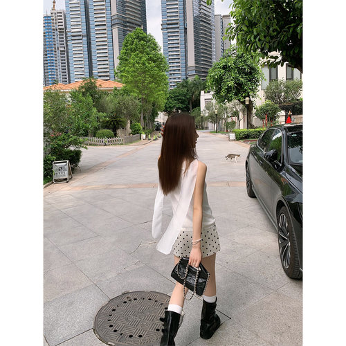 AELYNN韩系飘带挂脖吊带背心女