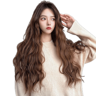 三片式水波纹接发片假发片长卷发无痕接发片隐形贴片仿真发增发量