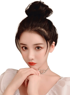 品秀真发发圈半丸子头发包假发