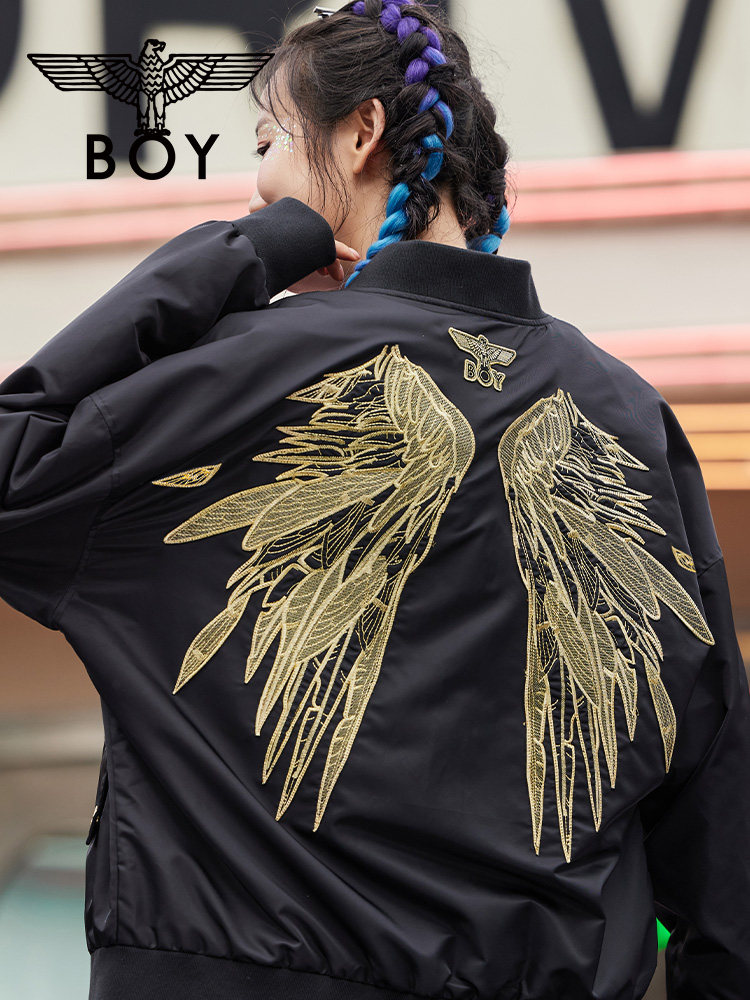 boylondon woven jacket female 21 new gold thread embroidery wings jacket T40202