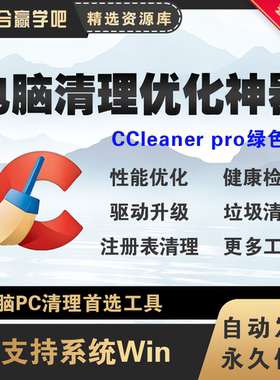win系统优化清理工具软件首选垃圾注册表清理CCleaner pro绿色版