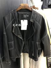 米菱P1837 欧洲站pu皮夹克宽松外套潮正品 小皮衣女短款 2019春秋季