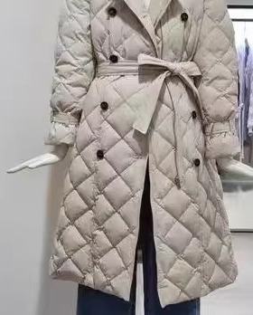 2025秋冬韩国cc collect风衣款毛领羽绒服鹅绒可拆毛领修身显瘦