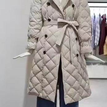 2025秋冬韩国cc collect风衣款毛领羽绒服鹅绒可拆毛领修身显瘦