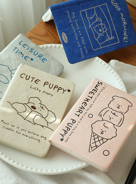 小日子不翻篇 小狗治愈手绘a6笔记本水洗牛皮纸杜邦纸点阵手帐本
