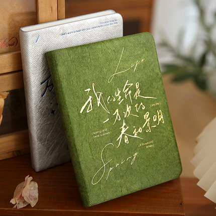小日子不翻篇 文艺复古防水杜邦纸A6笔记本随身手帐烫金记事本