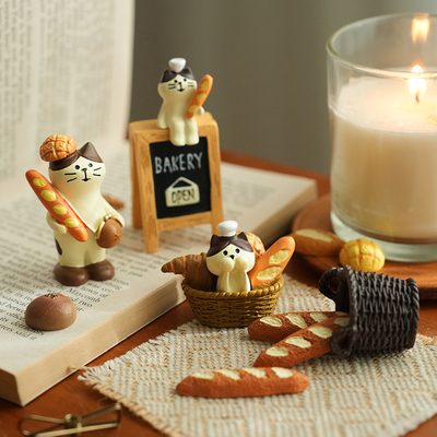 法式猫咪面包烘焙小摆件