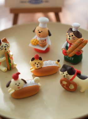 日式杂货ins猫咪面包烘焙小摆件