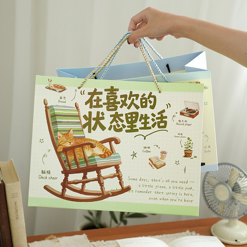 可爱治愈猫咪大号礼品袋