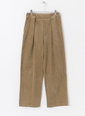 日单2025秋冬季新款高腰阔腿灯芯绒百搭条绒休闲裤 IENA