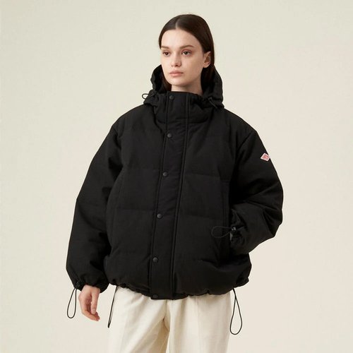 BEAMS尼龙短款连帽防水羽绒服