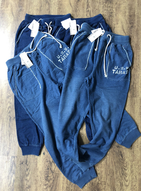 日单2025秋新款水洗弹力针织毛圈女牛仔卫裤 罗纹收口 CUBE SUGAR