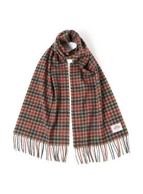 日单 2025冬新款百搭休闲格子羊绒保暖围巾 围脖 BEAMS联名D@NTON