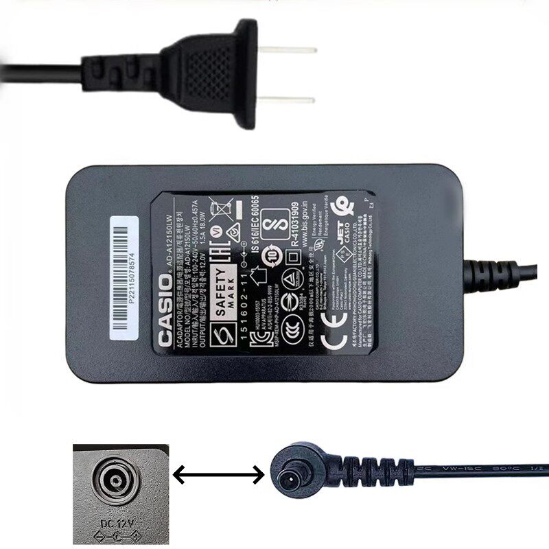 casio电源线适配器AD-A12150LW卡西欧原装电子钢琴充电器12V1.5A