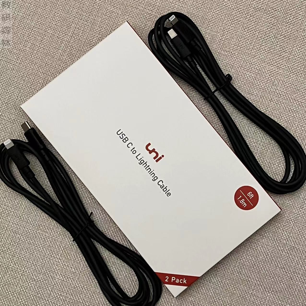 UNI原装1.8米C94认证PD快充线MFI充电数据线 适用苹果iPhone14/13