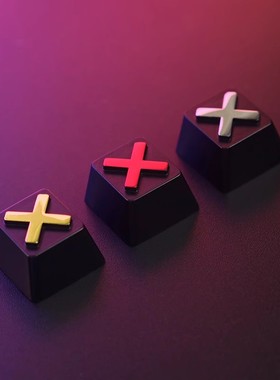 键石ESC增补键金色红色叉X符号机械键盘锌铝合金属个性键帽R4高度