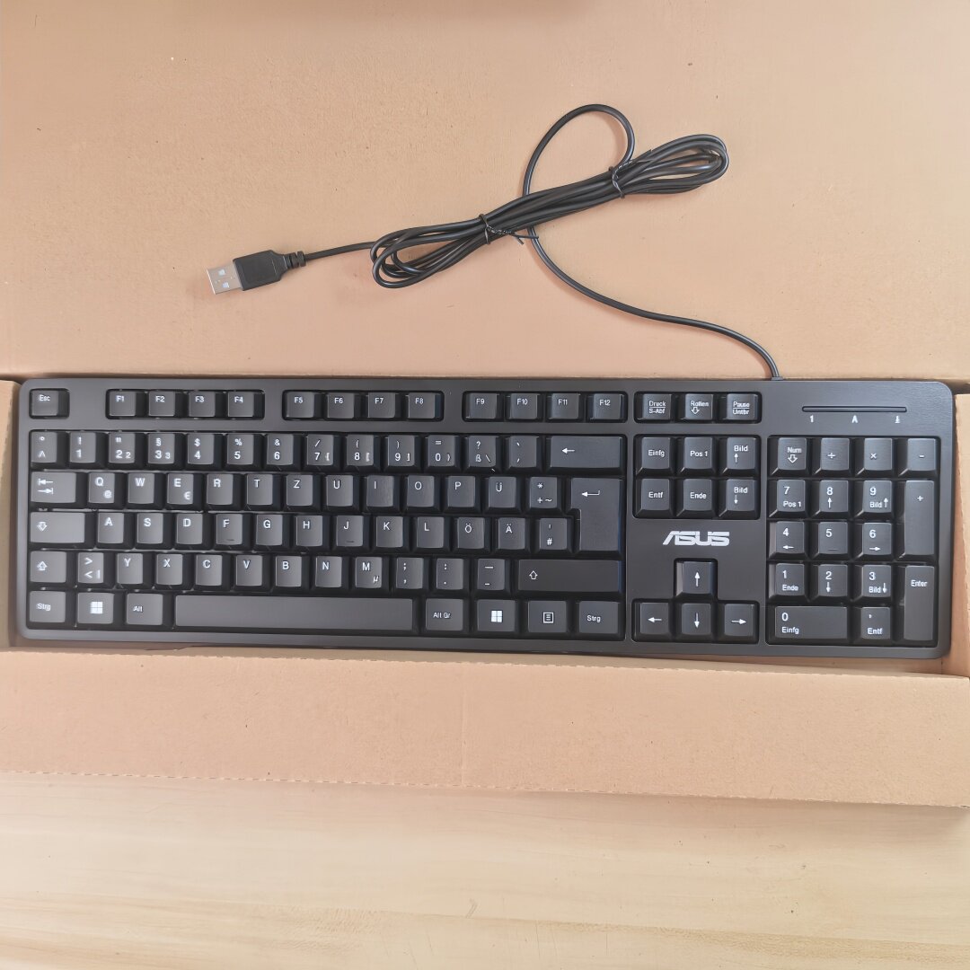 ASUS华硕K49德国德语布局 USB有线键盘笔记本台式通用外语键盘