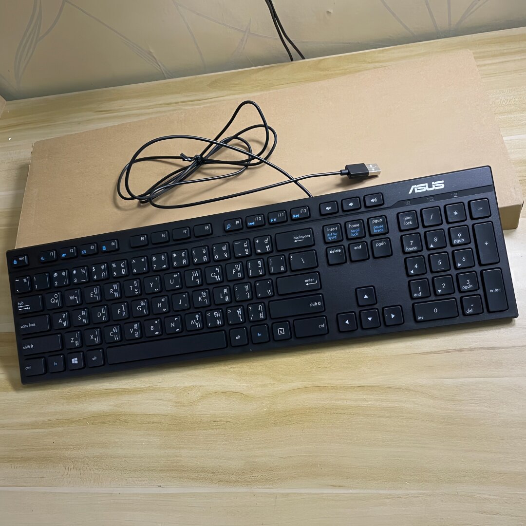 ASUS华硕泰语泰文字符USB有线键盘AW211笔记本台式通用键盘