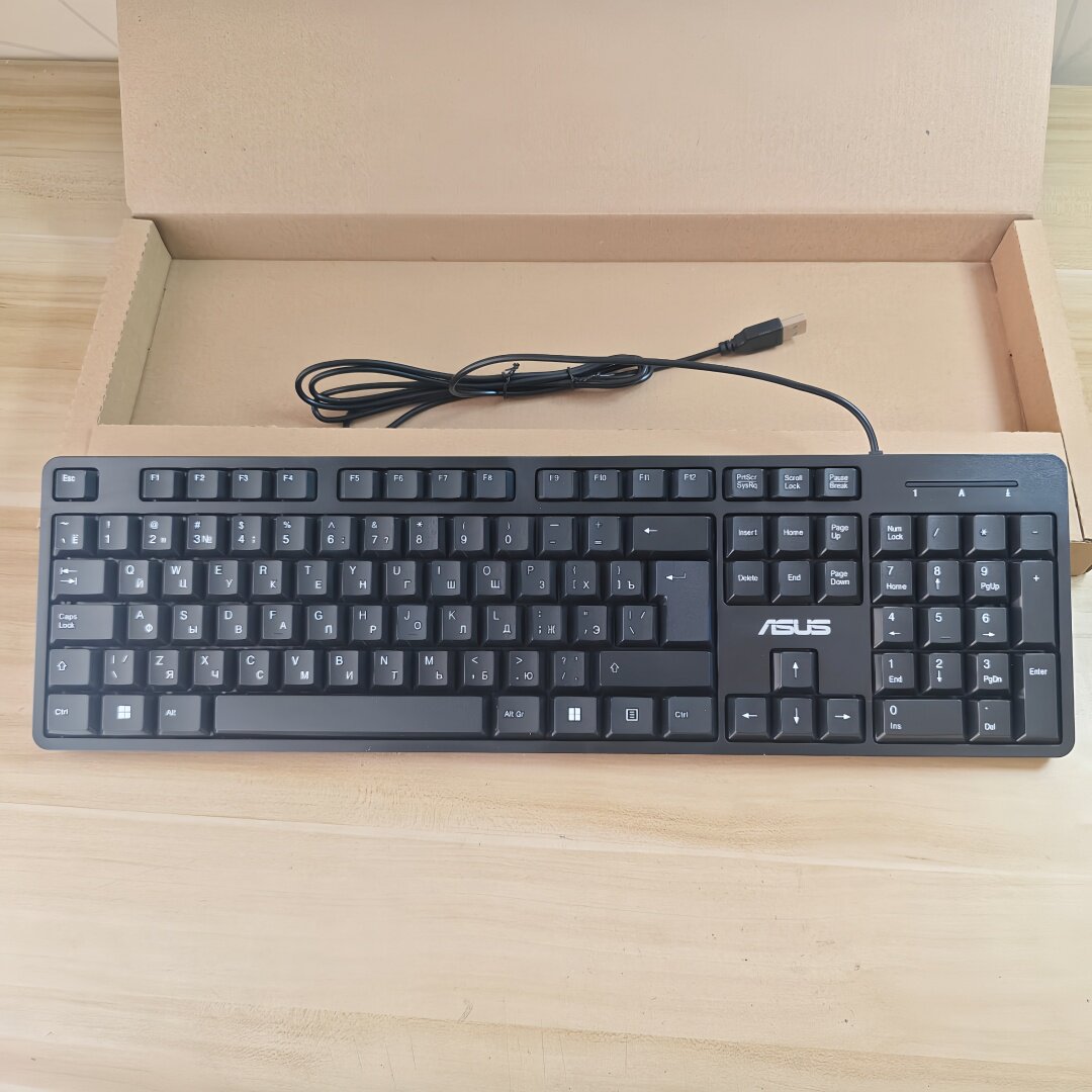 ASUS华硕K49俄语俄文字符布局 USB有线键盘笔记本台式 外语键盘