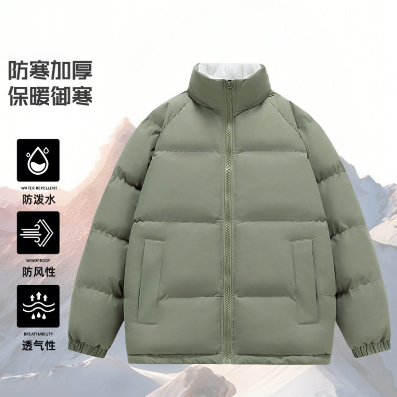 跨境男装2025款冬季加厚棉衣男士韩版加绒棉服男港风宽松休闲外套