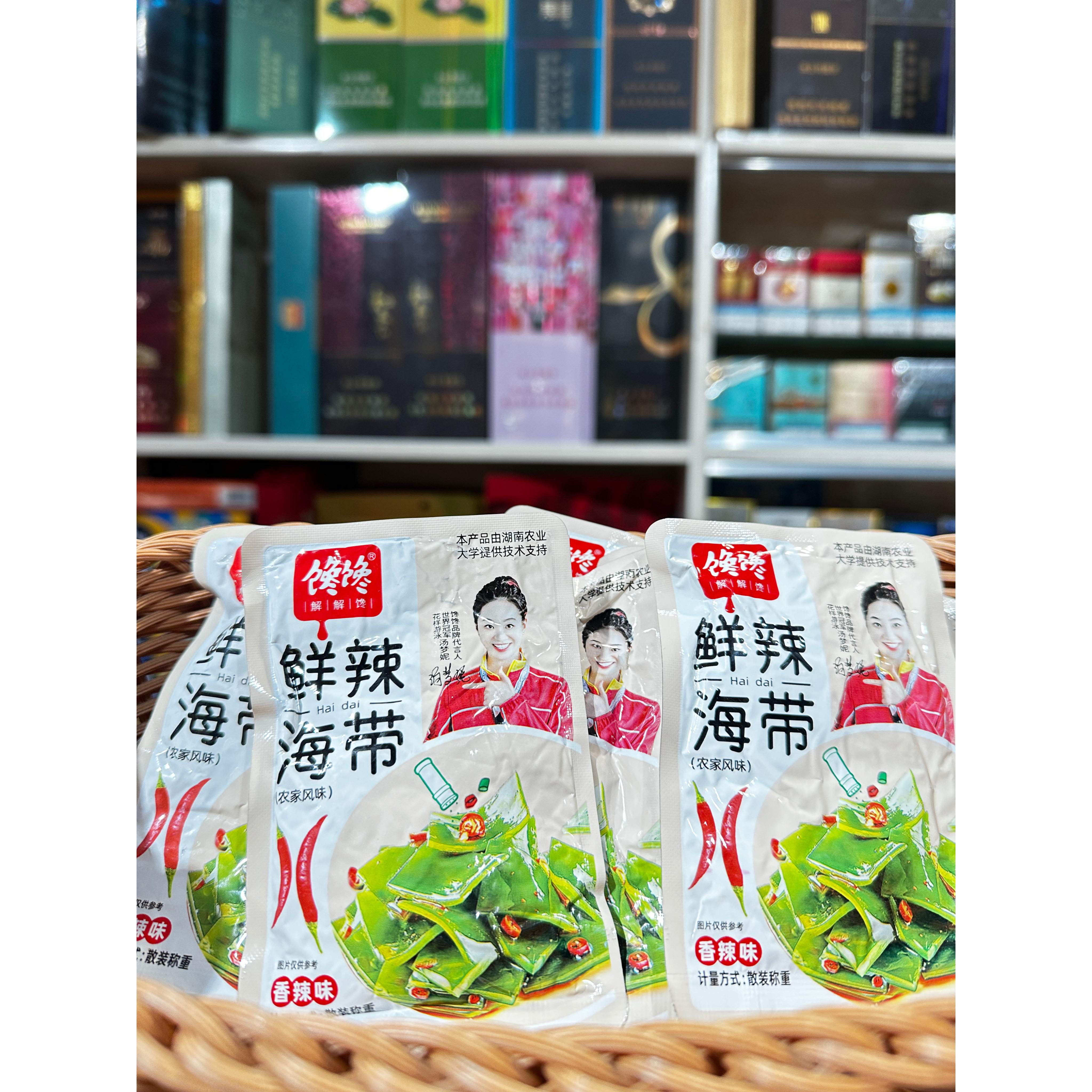 包邮馋馋海带丝500g开袋即食下饭咸菜泡菜零食小吃香辣海白菜