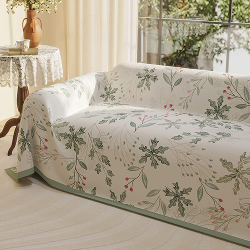 美式田园沙发垫四季通用防滑盖布轻奢高级感复古全包棉麻沙发盖巾