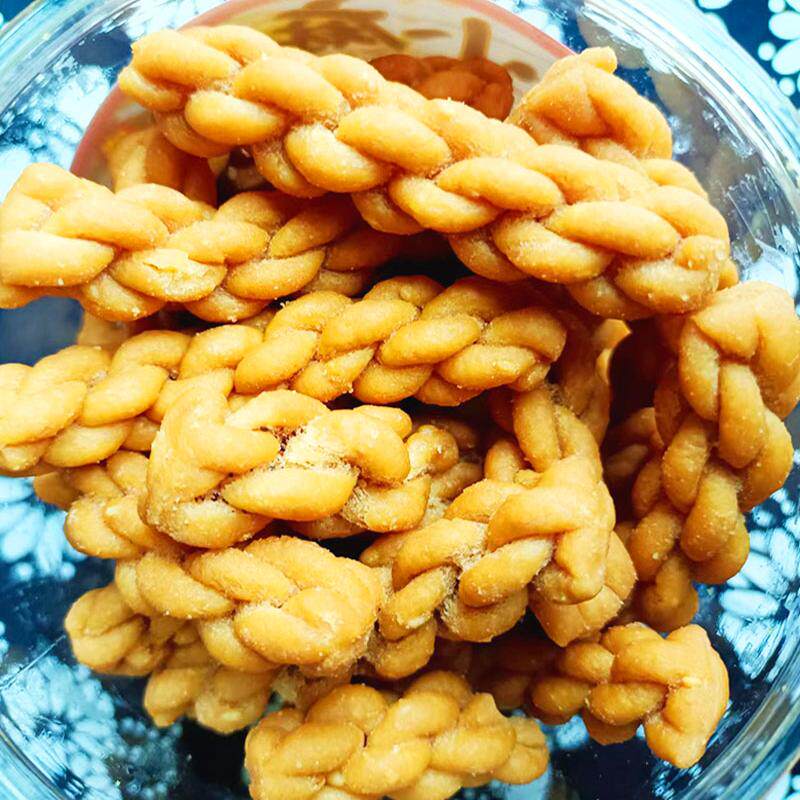 杭州特产零食塘栖古镇糕点传统手工谷福香酥糖霜甜小麻花/咸麻花