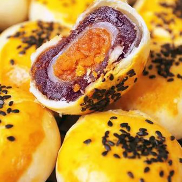 两口子蛋黄酥蛋黄夹心紫薯红豆沙雪媚娘传统糕点心零食特产下午茶
