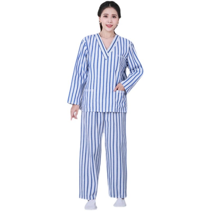 PSYCHIATRIC HOSPITAL HOSPITAL GOWNS PAJAMAS WINTER AND SUMMER SHORT-SLEEVED MALE AND FEMALE PATIENT GOWNS EASY TO PUT ON AND TAKE OFF COTTON PATIENT GOWNS LONG-SLEEVED SUITS
