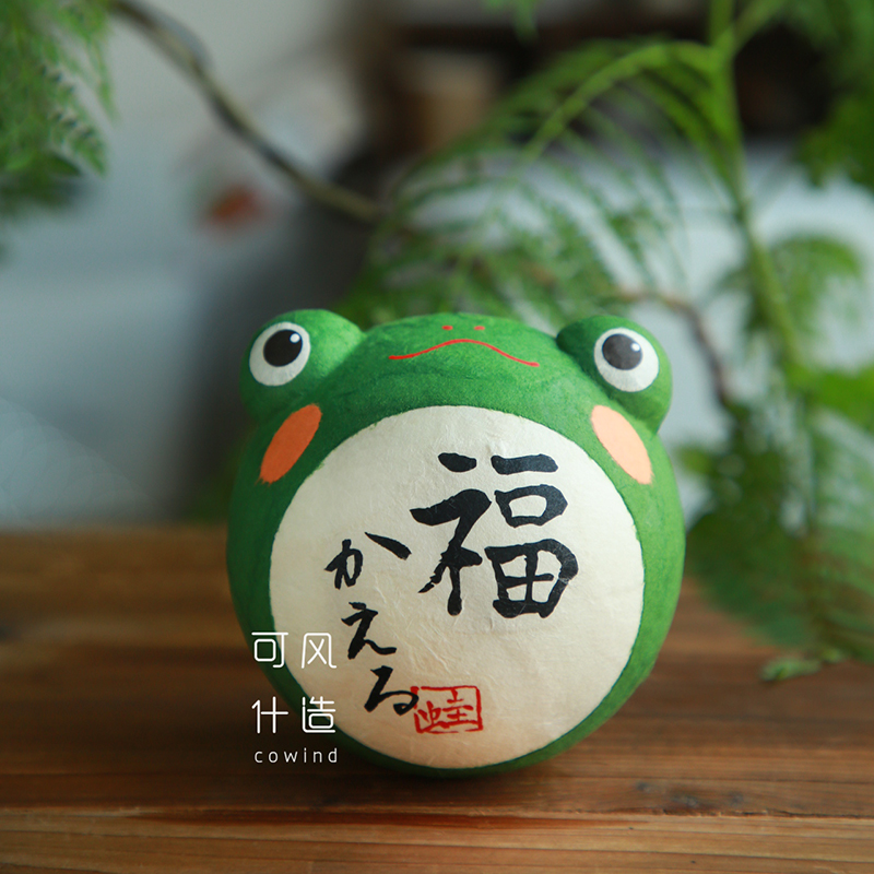 龙虎作创意摆件和纸达摩日本进口