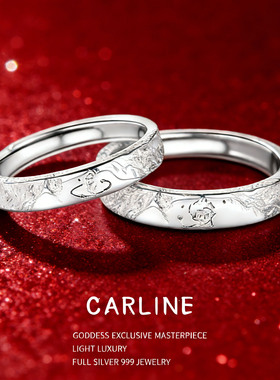 S999纯银情侣对戒小众设计送礼