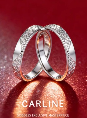 银情侣对戒小众设计戒指女生一对情侣生日节礼物送女友精美礼物