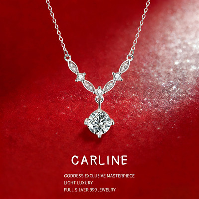 「闪耀水滴」纯银s999项链