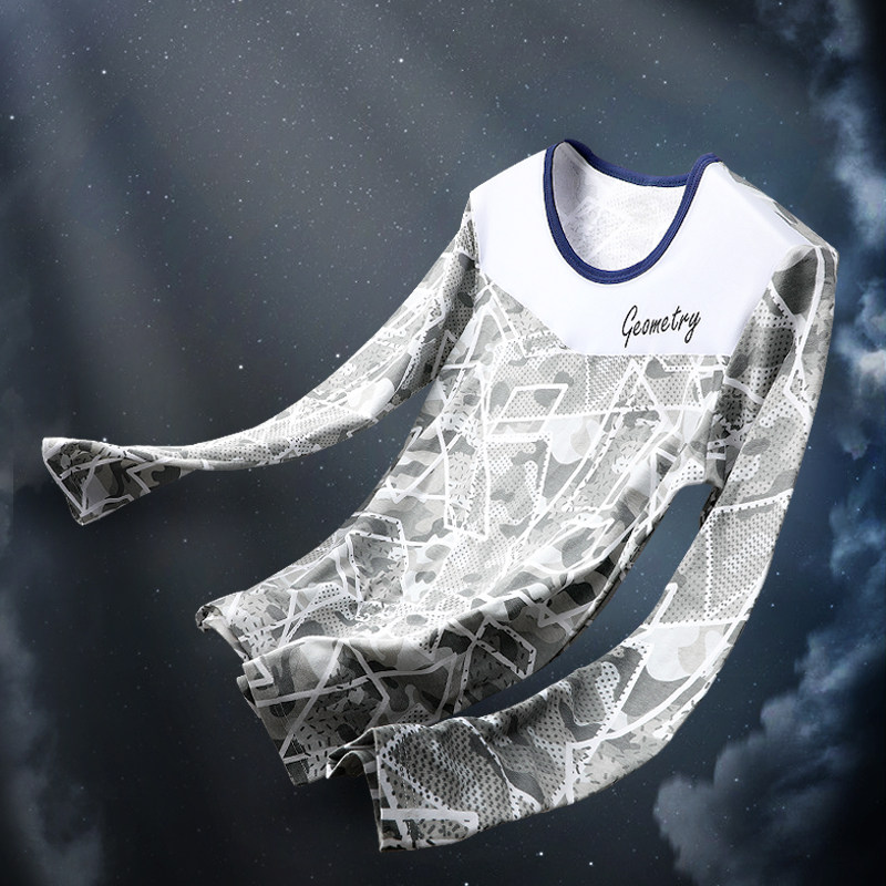 男士纯棉质春秋冬季单件秋衣薄款保暖上衣圆领基础内衣打底衫上身