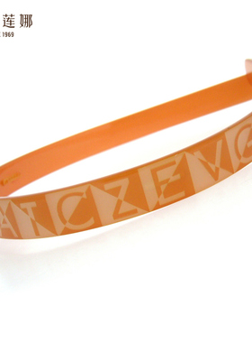 橙色字母发箍 伊泰莲娜 高级感头箍  法国板材头饰发饰
